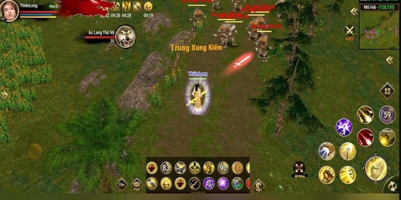 Thiên Sơn có khả năng sát thương cao trong Game Thần Long Mobile